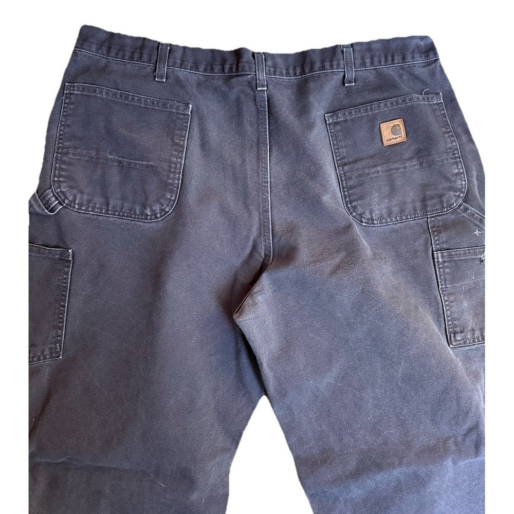Vintage Carhartt Work Pants Men's 42 X 30 B11 PTB Dungaree‎ Fit Gray Carpenter